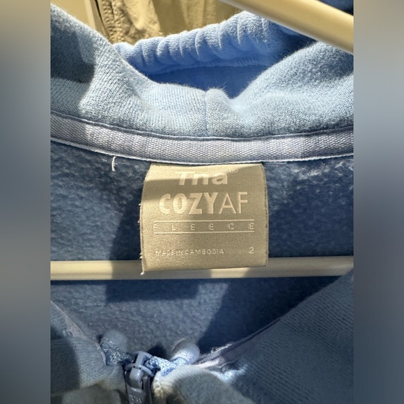 TNA COZY FLEECE BOYFRIEND ZIP UP (oversized) - Picture 3 of 3